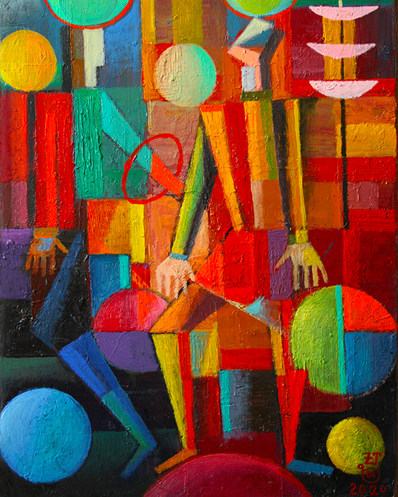 Spielende 2020 Öl Leinwand 40 X 30 Cm