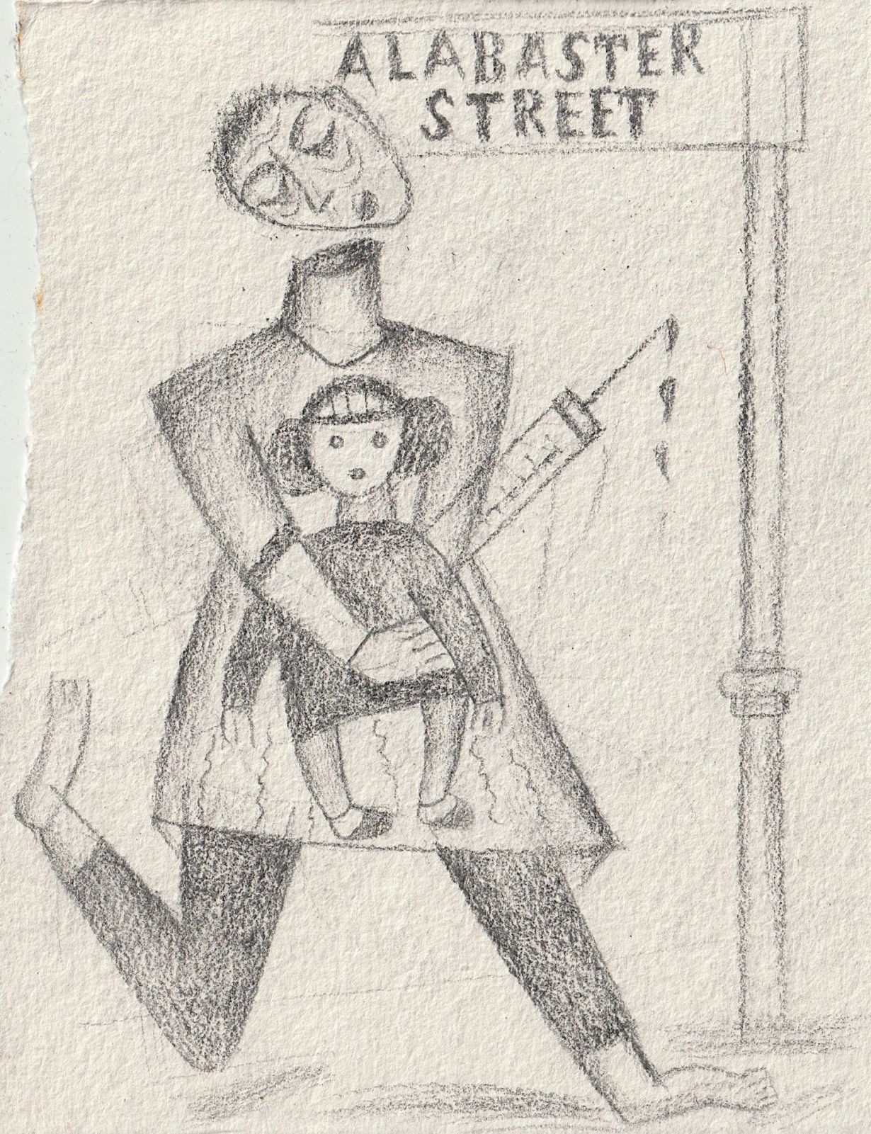 Illustration von Zaza Tuschmalischvili Das leere Herz der Alabaster