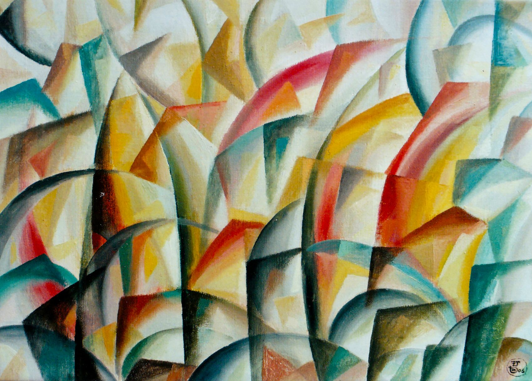 Kubistische Komposition | Cubic composition | 2006 Öl auf Leinwand 50 X 70cm