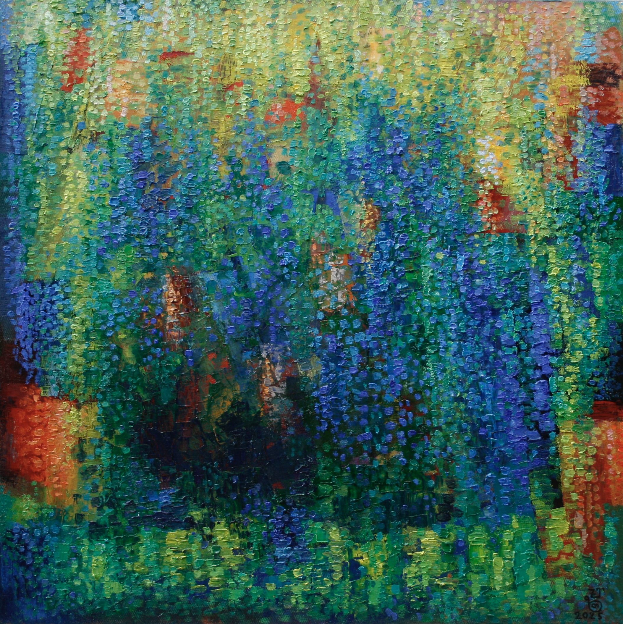 Verlassene Gebäude | Abandoned building  2025 Öl auf Leinwand 80 X 80 Cm