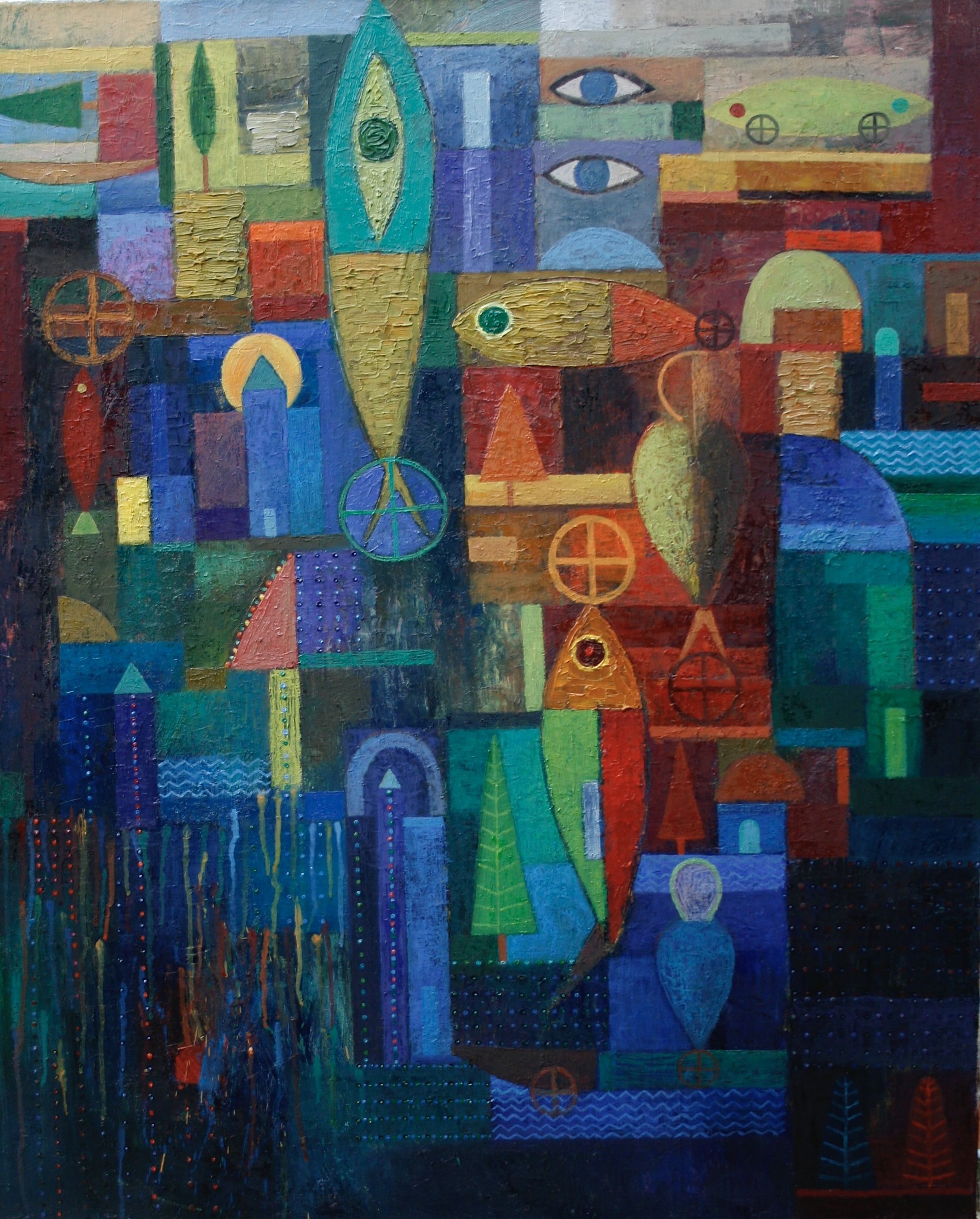 Fresco 2024 Öl auf Leinwand 100 X 80 Cm