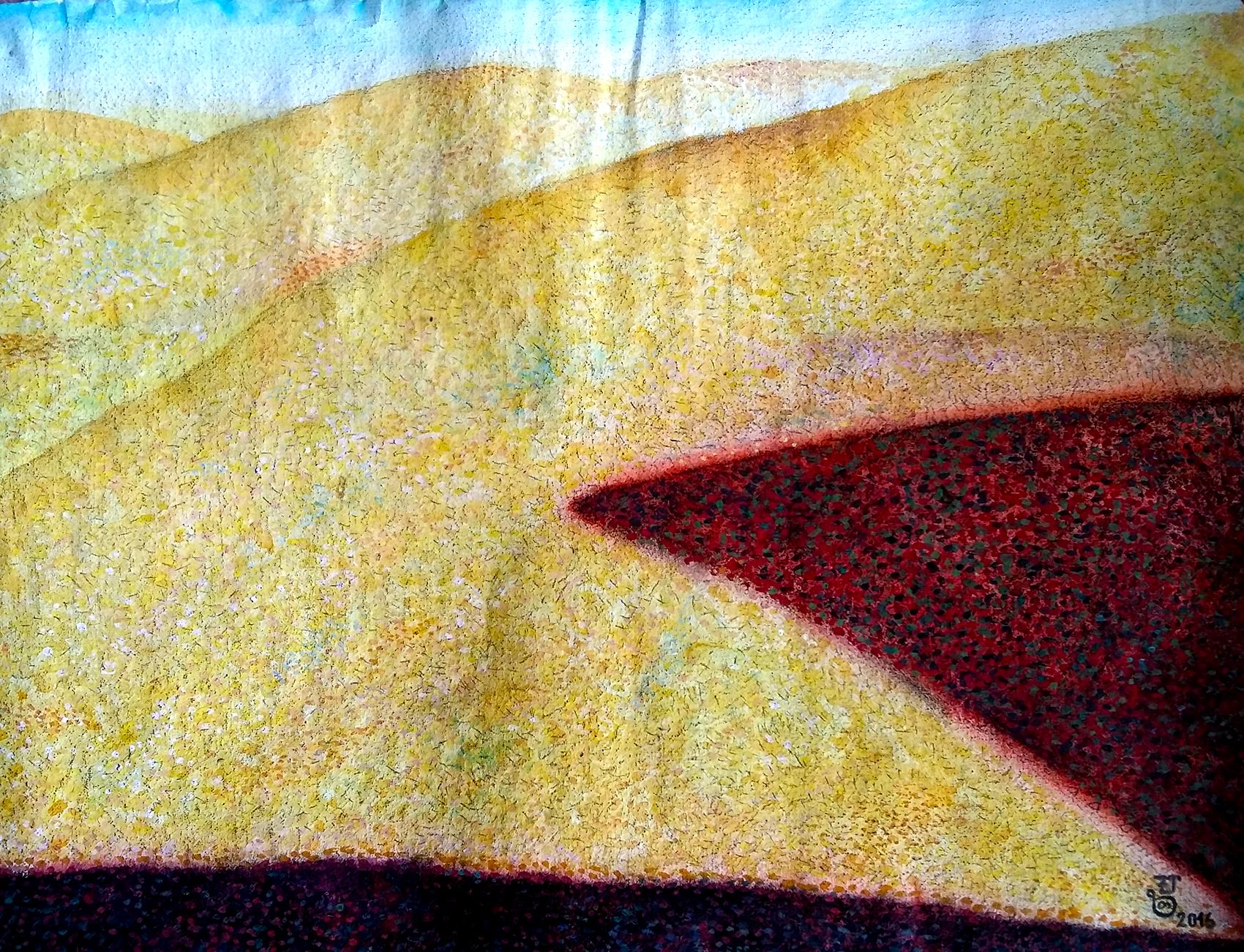 Die Wüste | The Desert | 2016 Tempera Mischtechnik 55 X 75cm
