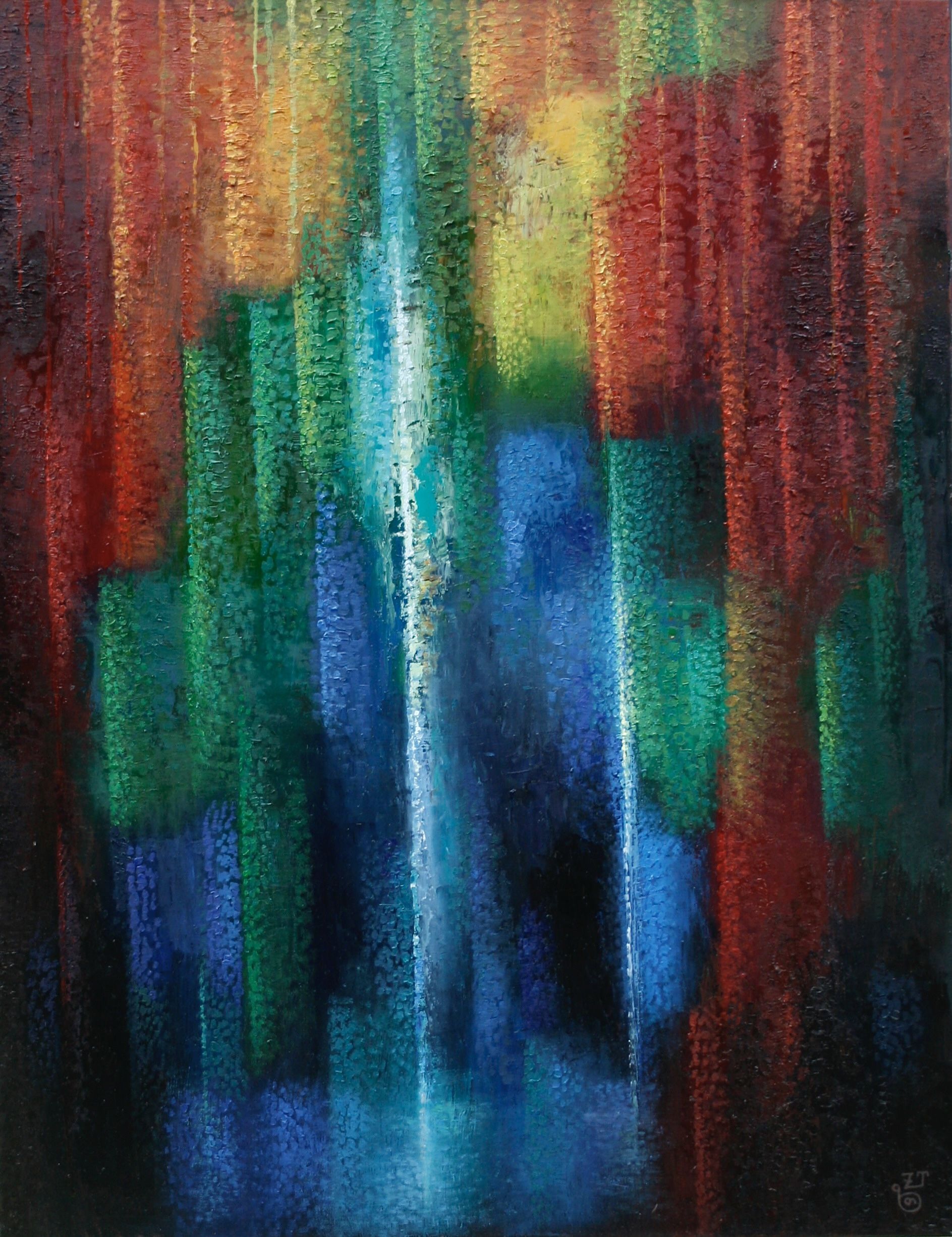 Der Wasserfall | The waterfall 2025 Öl auf Leinwand 90 X 70 Cm